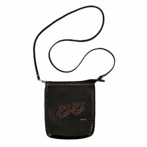 Newgo Turtle Embossed Leather Crossbody Bag